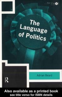 The language of politics [electronic resource] / Adrian Beard.