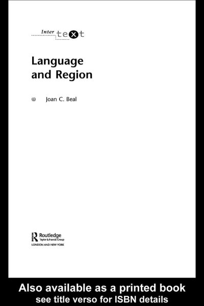 Language and region / Joan C. Beal.