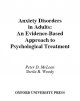 Anxiety disorders in adults an evidence-based approach to psychological treatment  Cover Image